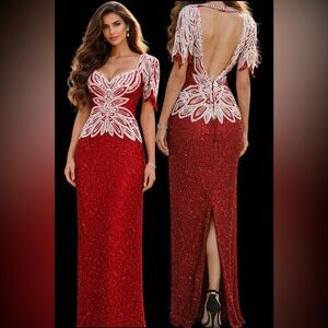 Vintage Y2K Sequin Beaded Maxi Long Dress (Fixer)